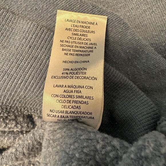 Josie Natori Womens Blue Asymmetrical Hem Long Sleeve Cropped Sweatshirt M - Picture 8 of 10